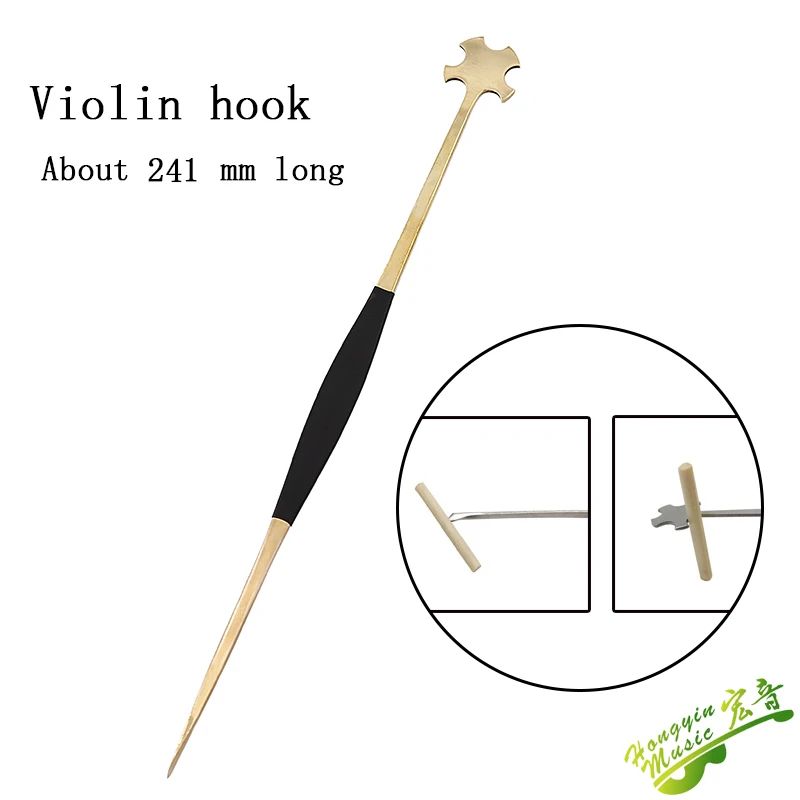 Violin cello sound post installation tool instrument making maintenance sound post hook clip ruler mounting pure copper