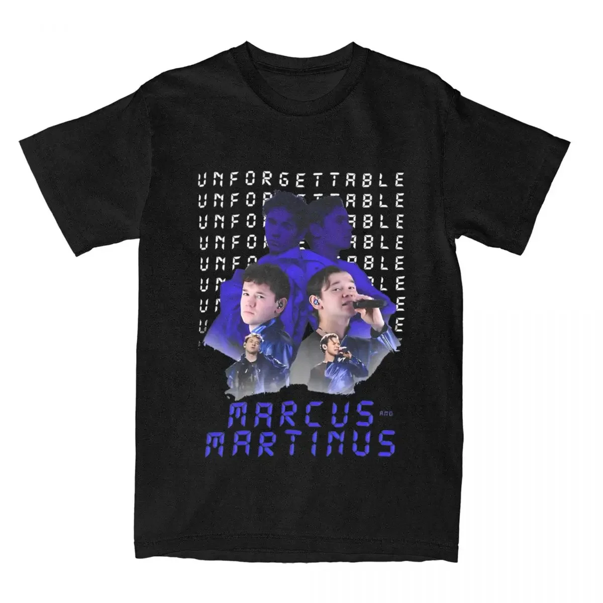 Amazing Marcus And Martinus Unforgettable Eurovisions 2024 Sweden T Shirt Men men's Cotton Tees Shirt Original Clothes