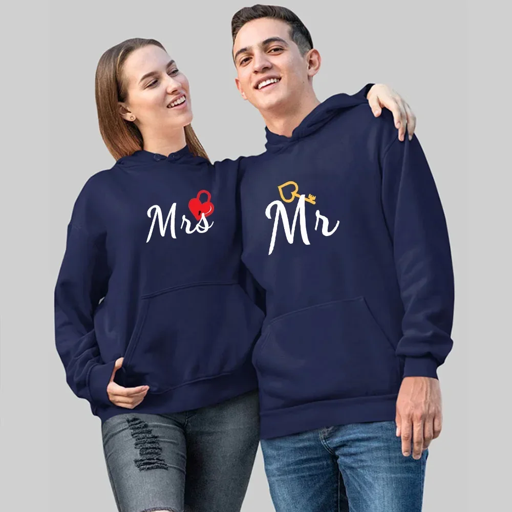 2024 Couple Hoodies Lover Clothing Printed Women Men Sweatshirt Dating Fashion Pullovers Casual Sport Long Sleeve Hooded