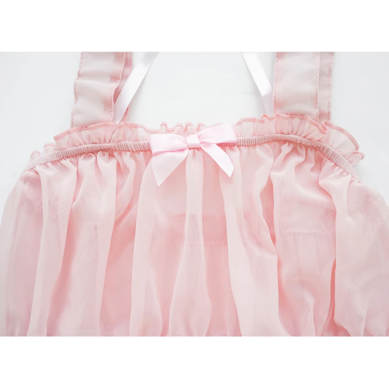 AniLV-Robe en mousseline de soie Anime Lolita pour femmes, chemise de nuit rose pure, tenues de pyjama pour filles, olympiques de cosplay