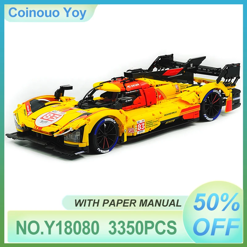 

Достойный Y18080 MOC Технический RC 499P Скорость Спортивный Автомобиль Строительные Блоки Модель Гоночный Кирпич Пазл Игрушки Мальчики Рождественские Подарки