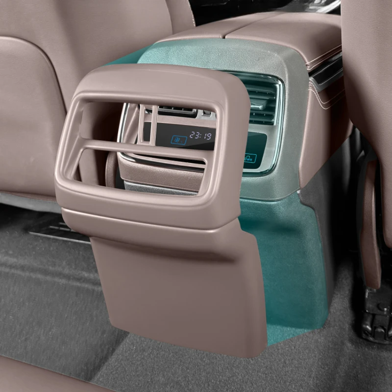 

For BYD Han EV DM-i 2020-2025 Car Rear Armrest Box Anti Kick Cover Air Outlet ABS Plastics Protection Frame Interior Accessories