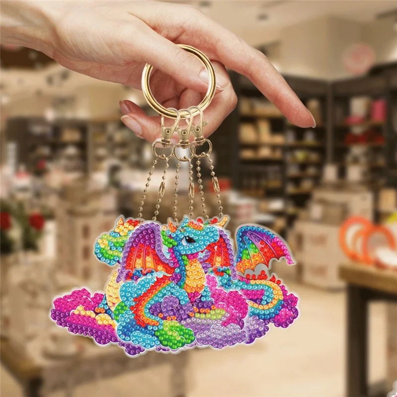 

Алмазный арт DIY брелок кулон орнамент комплект Дракон-5D на Рождество День святого Валентина