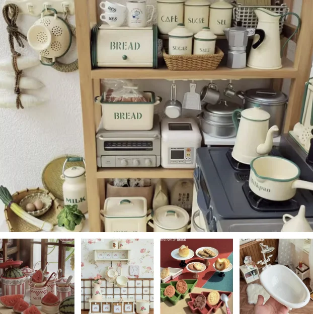 

Миниатюрные керамические тарелки в синюю полоску и цветочную цвете, полка для грибной плитки, набор «сделай сам», подносы для рождественской елки, набор для ванны для кукольного домика