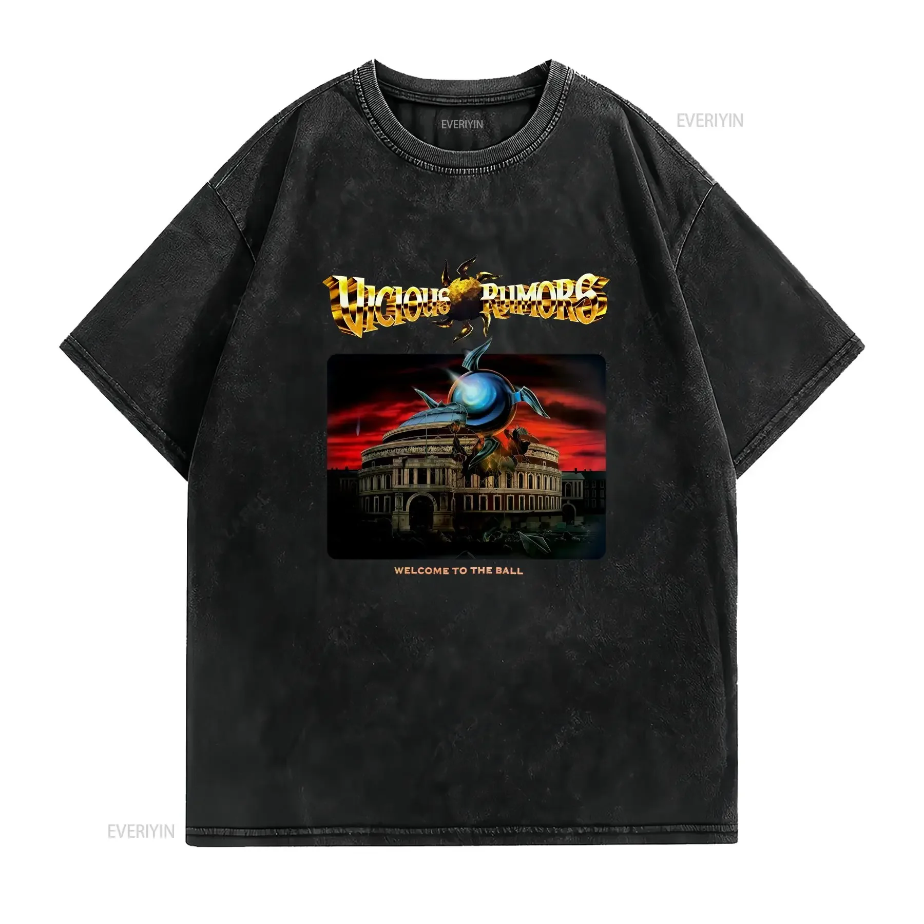 Vicious Rumors Welcome To The Ball Tour S 5XL For Fan T shirt vintage Washed streetwear Stretched Unisex Soft