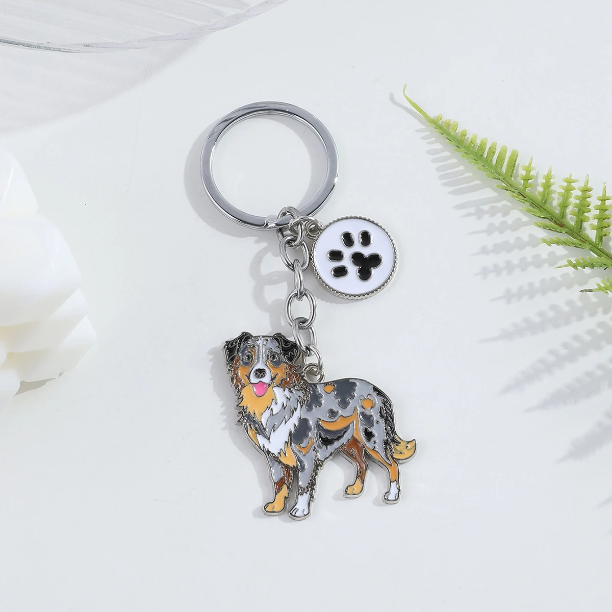 1 Uds. Llavero de Metal de pastor alemán para hombre, llavero de perro Animal, dijes bonitos para mujer, dijes para bolso, llavero de regalo, accesorios