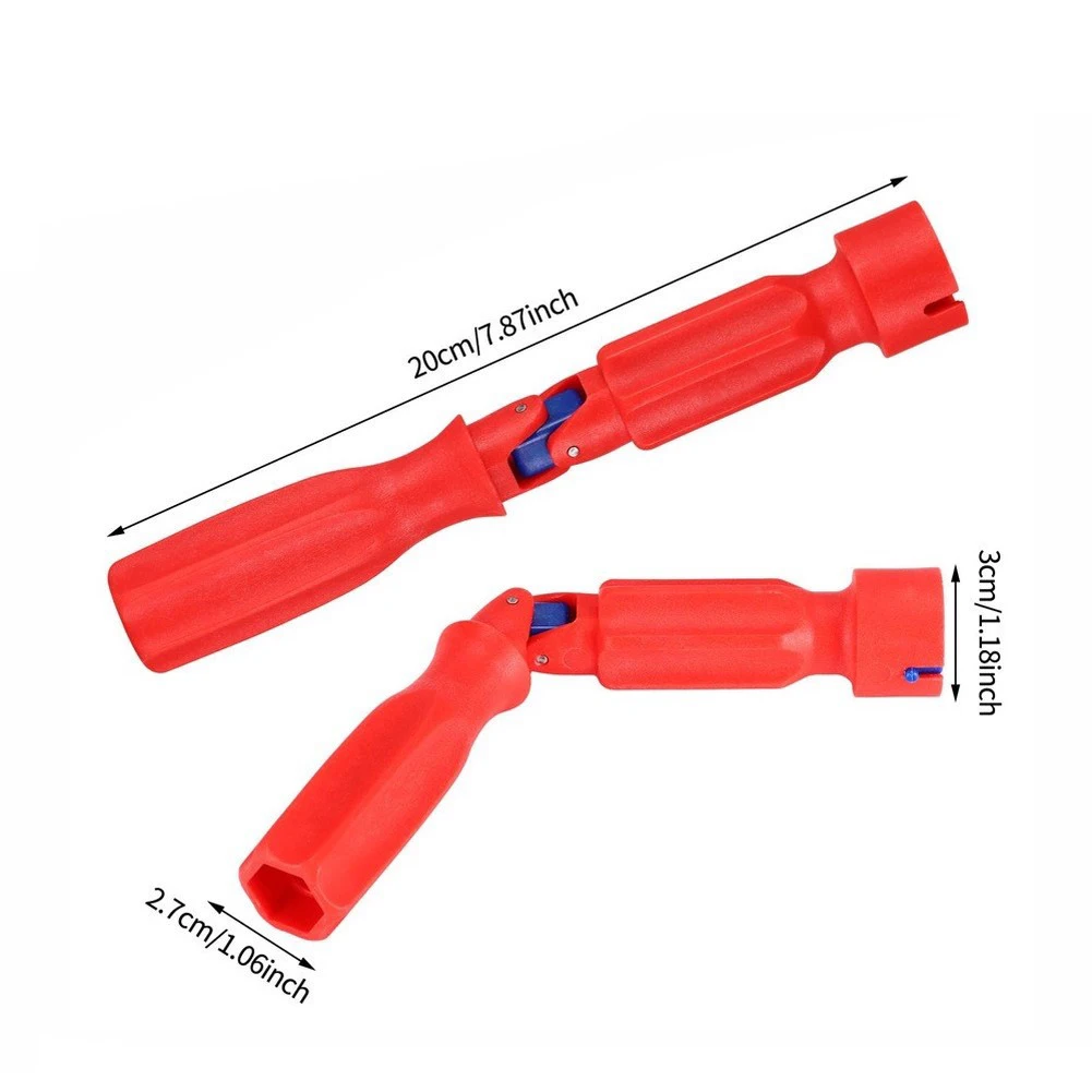 Rotating Joint Toilet Seat Wrench for Efficient Operation on Faucets Angle Valves Water Heater Connectors 13x13x4cm ABS
