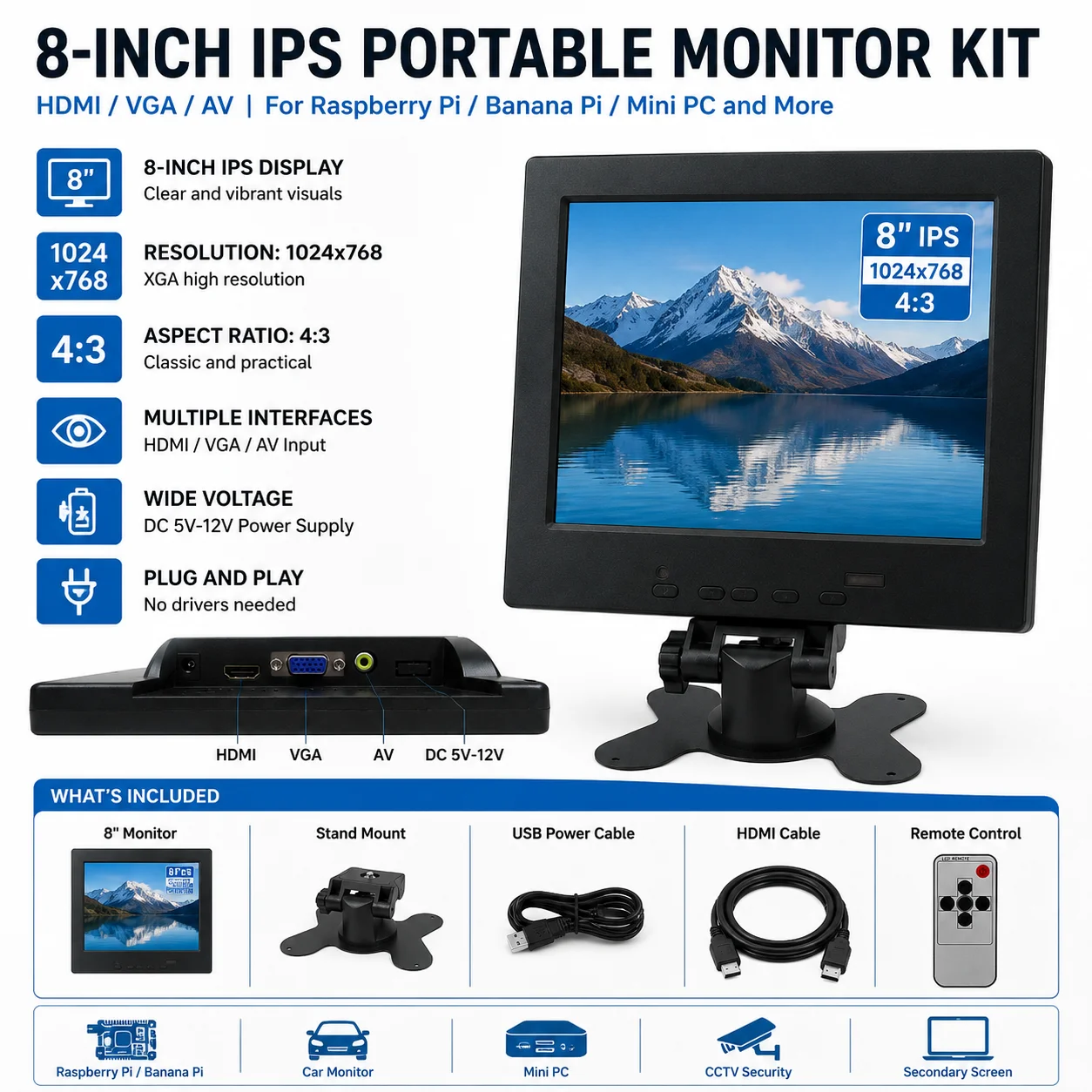 8-inch-4-3-ips-portable-lcd-display-screen-hdmi-compatible-vga-av-input-for-raspberry-pi-pc-laptop-camera