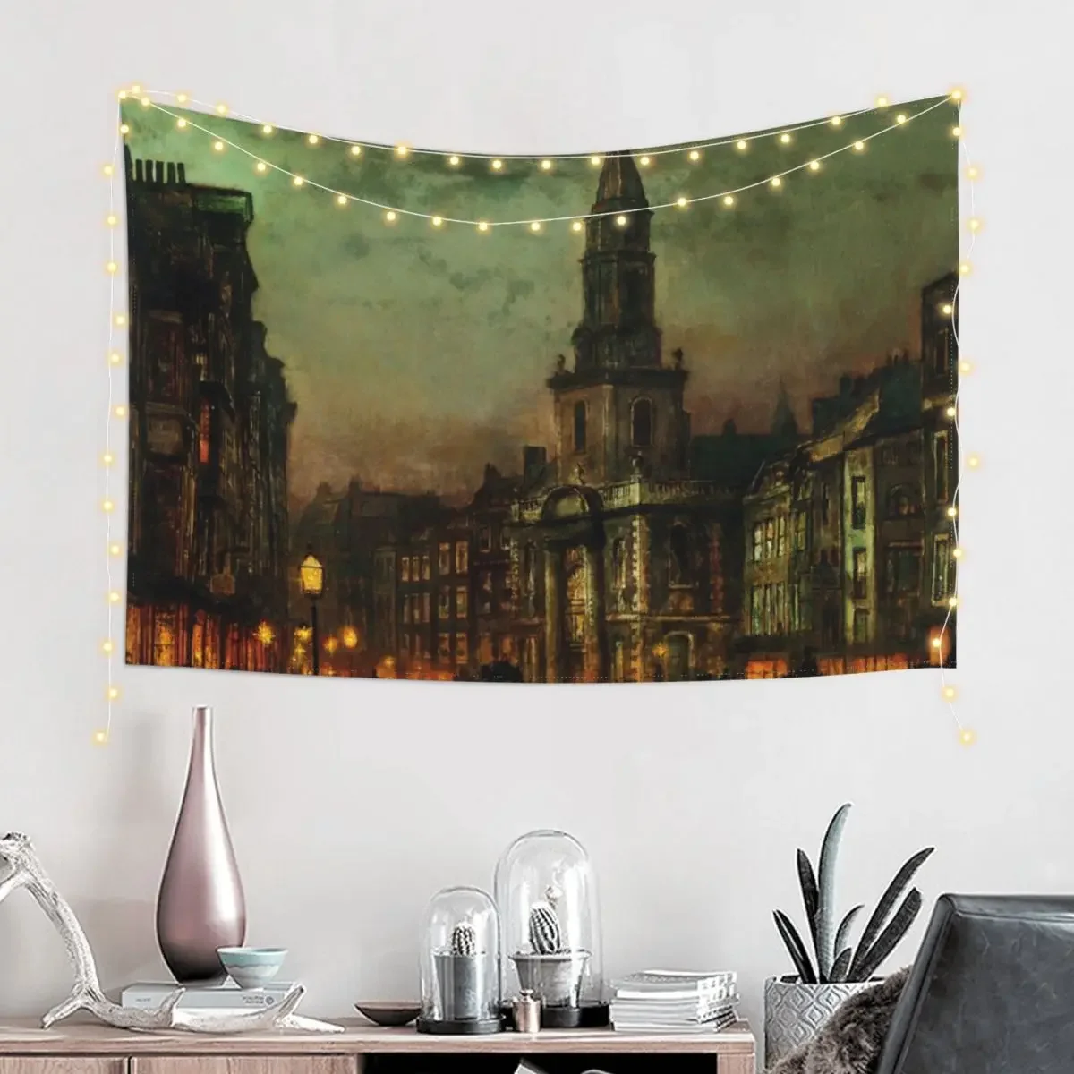 Blackman Street, London - John Atkinson Grimshaw Tapestry Home Supplies Wall Hanging Decor Tapestry