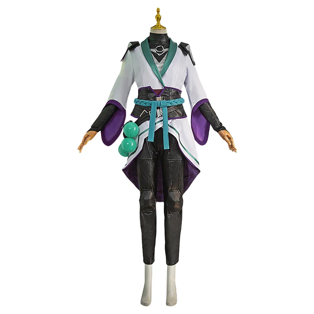 

Game Valorant Sage Cosplay Costume Wig Carnival Outfit Adult Women Fancy Party Suit