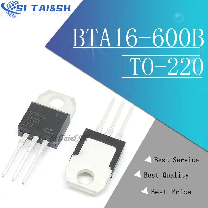 

10pcs BTA16-600B BTA16-600 16-600B BTA16 600V 16A TRIACS new and original Data system