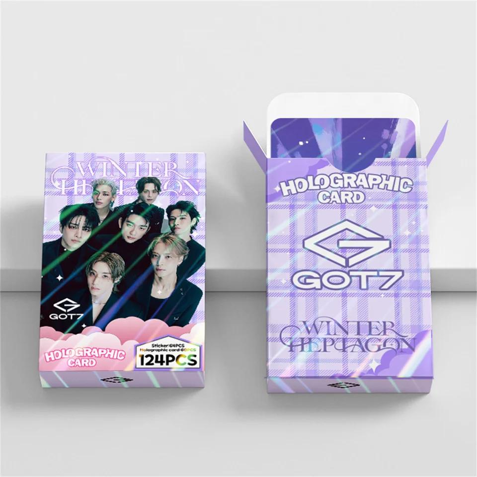 KPOP GOT7 Photocards 124Pcs/Set Laser LOMO Cards Non Repeating