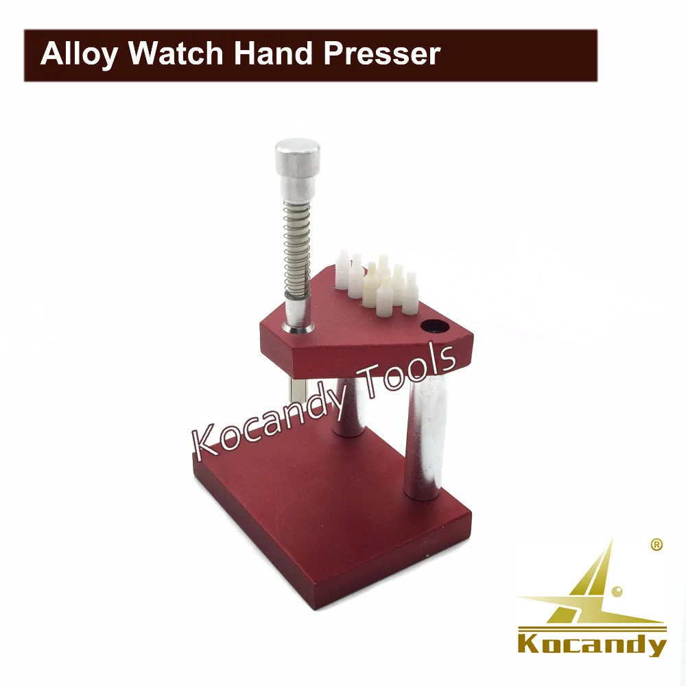 Alloy Watch Hand Presser Press Set Repair Tools Red for DIY Watchmaker