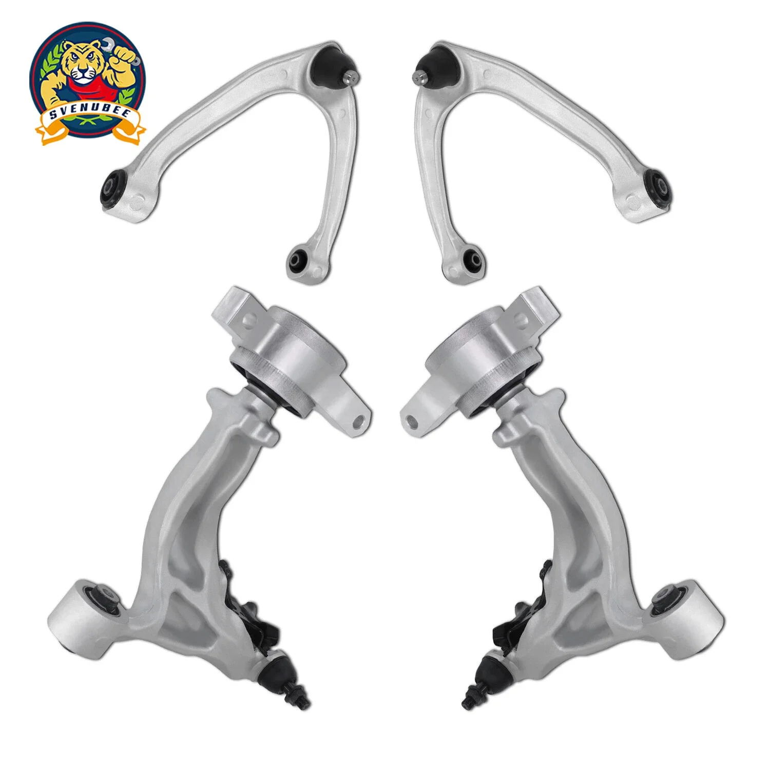 

Svenubee 4pcs Front Lower Upper Control Arm Suspension Kit Fits for 2008-13 Infiniti G37 Q60 QX50 Q50 EX35 EX37 Nissan 370Z