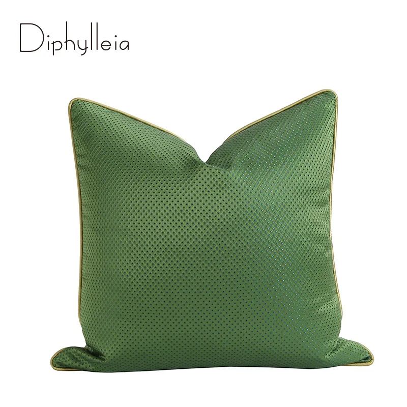 

Diphylleia Emerald Green Decorative Throw Pillow Cover Turquoise Sequins Embroidered Accent Cushion Case Boutique Art Home Decor