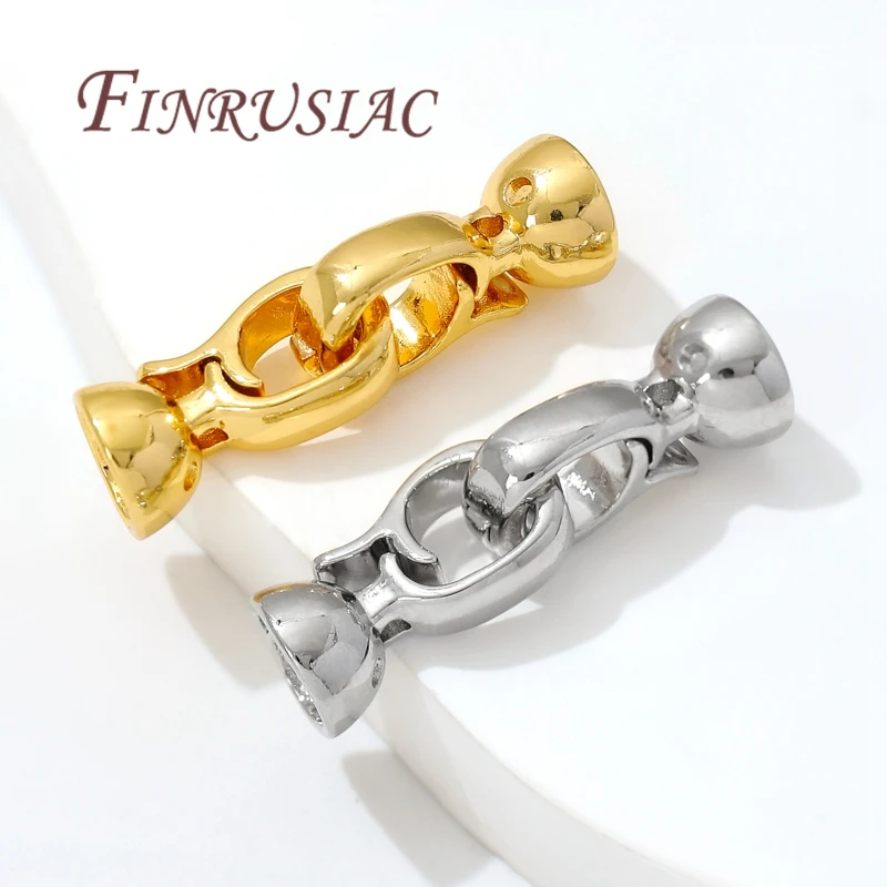 18K Gold Plated Brass Pearl Clasps Findings Connectors For Jewelry Fasteners For Bracelets Accessories Making,Clasp For Jewelry