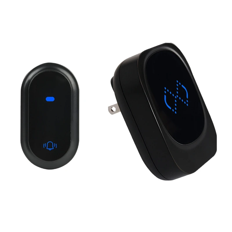 Wireless Home Welcome Smart Doorbell Self-Powered IP68 Waterproof 180M Remote With 38 Songs US Plug