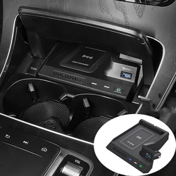 15W samochód telefon bezprzewodowy ładowarka do Mercedes Benz AMG C43 C63 GLC C260 W205 C180 2015-2021 szybkie ładowanie akcesoria