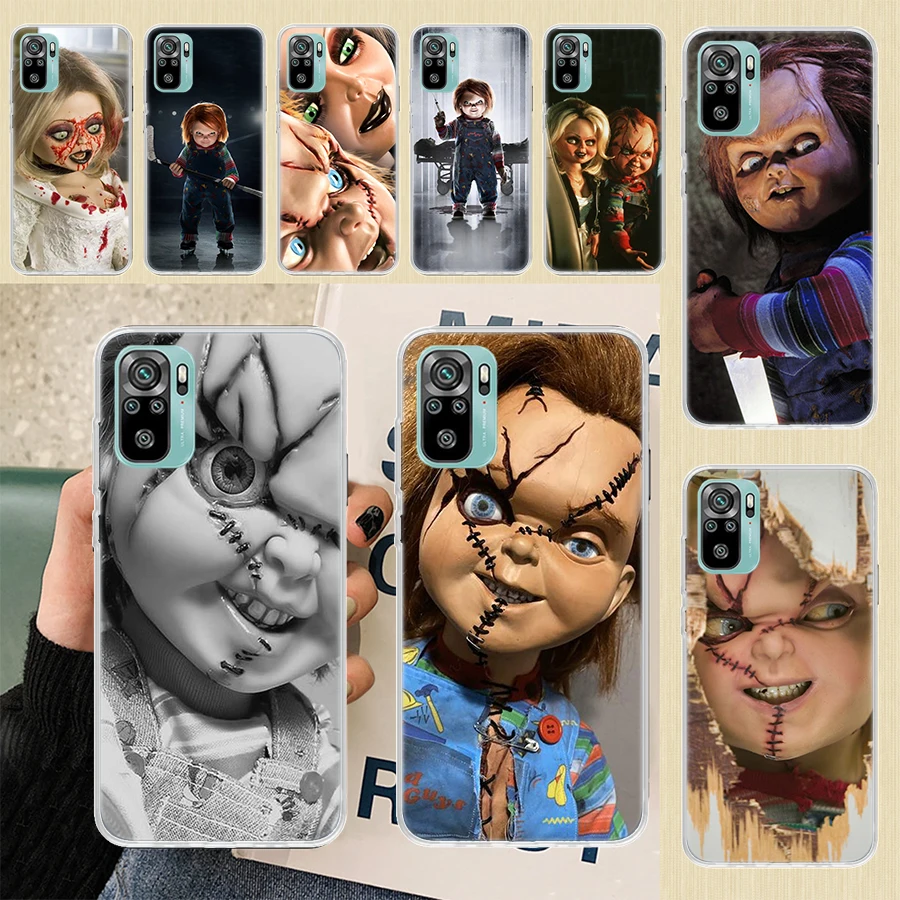 Funda de teléfono suave de Cult of Chucky para niños, carcasa para Xiaomi Redmi Note 10, 10S, 9, 9S, 9T, 8, 8T, 11S, 11T, 11E, 12 Pro Plus, 7, 6, 5