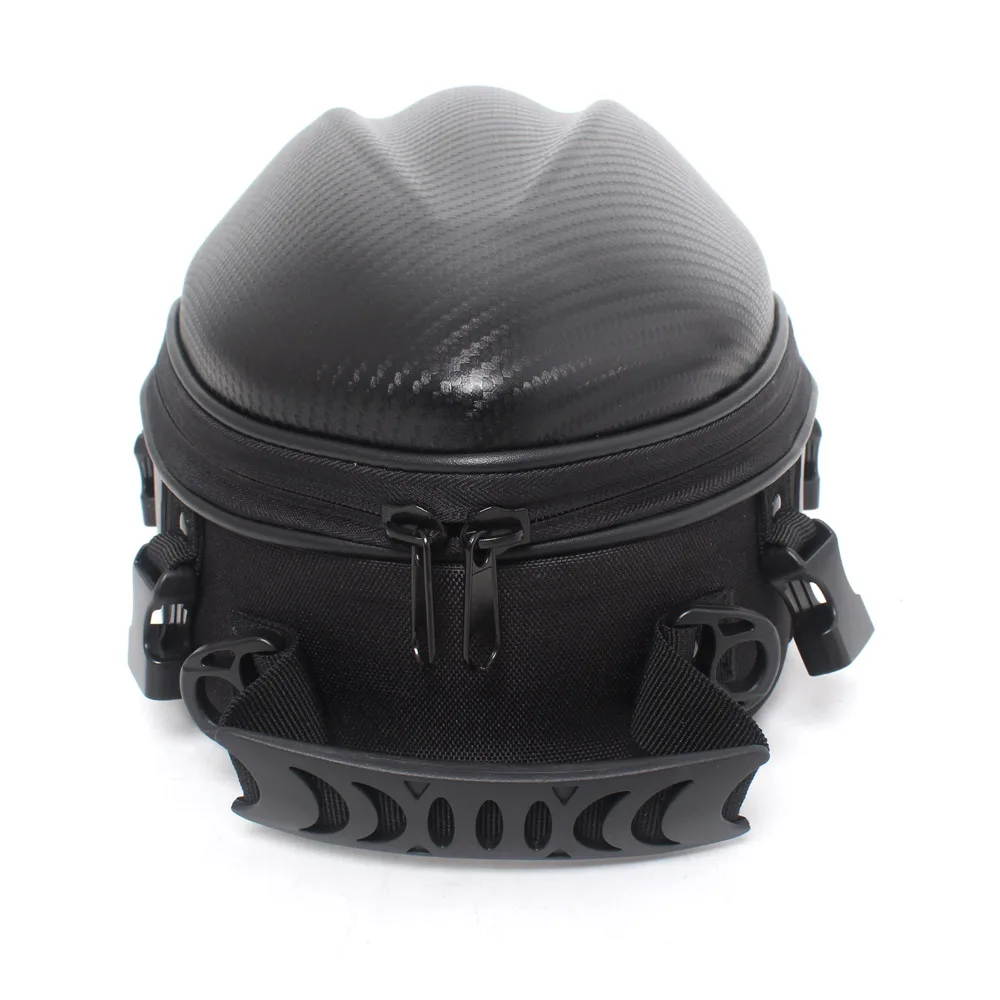 Black Multifunctional Motorcycle Tail Bag PU leather Waterproof Motorbike Rear Back Seat Bag Commuter Tail Bag