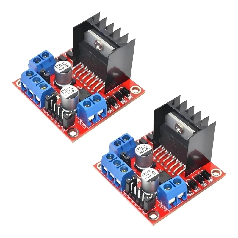 2pcs L298N Motor Driver Controller Board Module for Arduino UNO MEGA R3 Mega2560 Smart Car Power Dual H-Bridge Stepper Motor DC