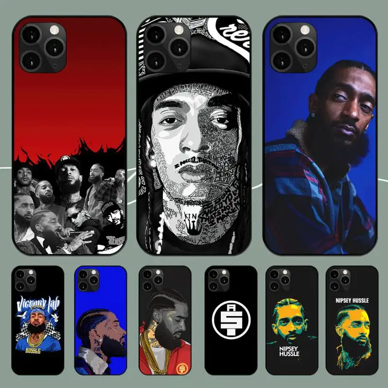 N-Nipsey Rapper H-Hussle Phone Case For iPhone 11 12 Mini 13 14 PRO XS MAX X XR 6 7 8  Plus Shell