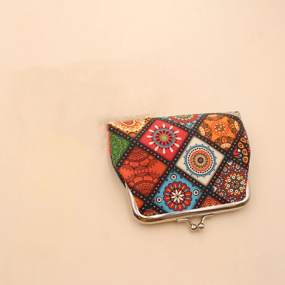 Mini monedero con estampado abstracto para mujer, Bolso pequeño Retro, Cartera de intercambio, venta al por mayor, 1 unidad