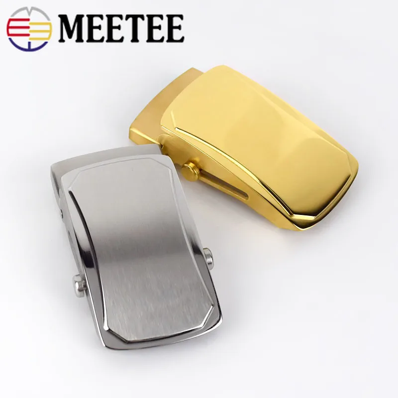 1Pc 36/39mm Men's Stainless Steel Belt Buckles Toothless Automatic Buckle Head Simple Fashion Leather Craft Decoration Clasp