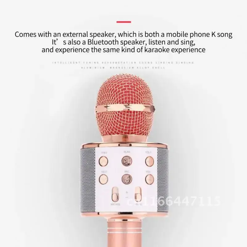 

WS858 Portable Bluetooth-compatible Karaoke Microphone Wireless Professional Speaker Home KTV Handheld Microphone Dropshipping