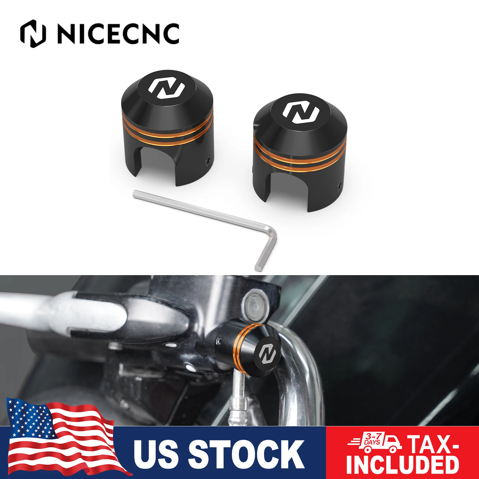 

For Harley 2014-2020 Street Glide FLHX /Special FLHXS Brake Clutch Cables Ferrule Covers Road King FLHR Electra Glide Standard