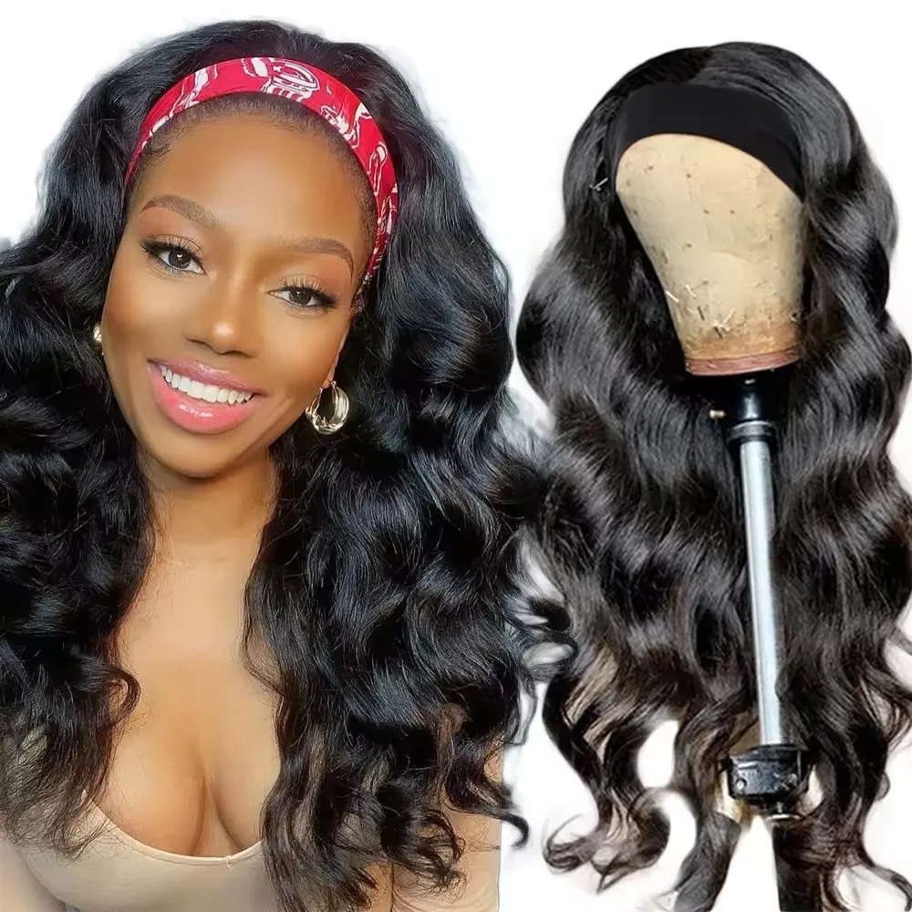 Cheap Machine Made Body Wave Human Hair Headband Wigs Body Wave 150% Density Wave Hair Headband Human Hair Wigs For Black Women