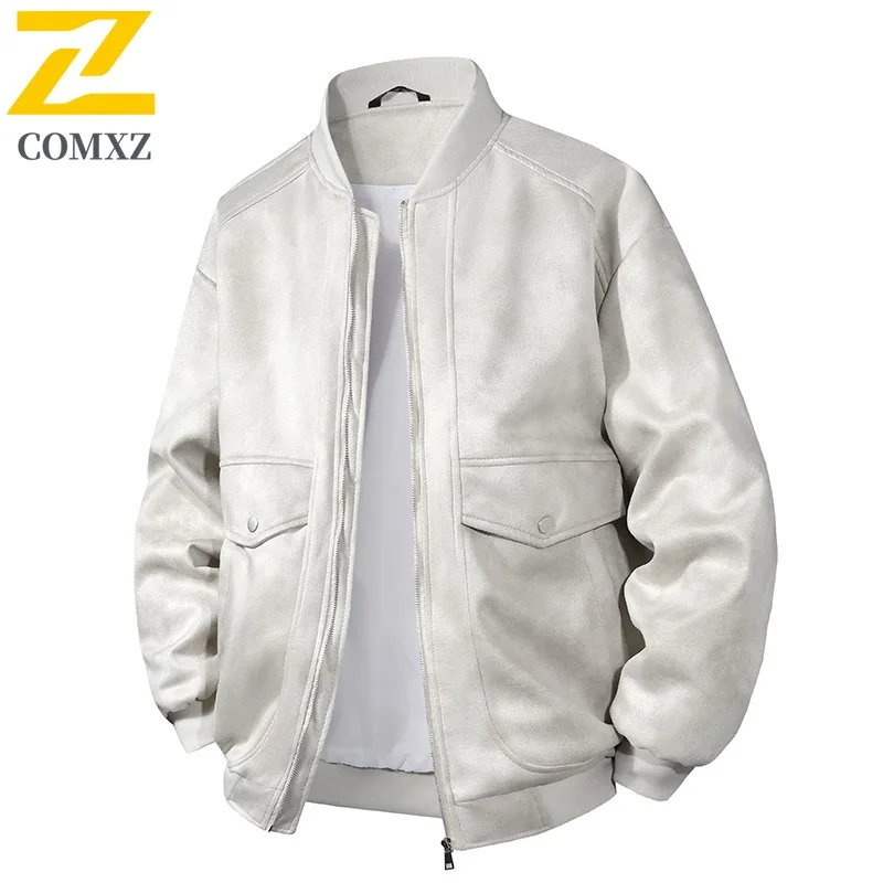 

COMXZ Urban Cycling Premium Mens Jacket Stand Collar Outdoor Windproof Jackets Street Style Lightweight Autumn Windbreaker