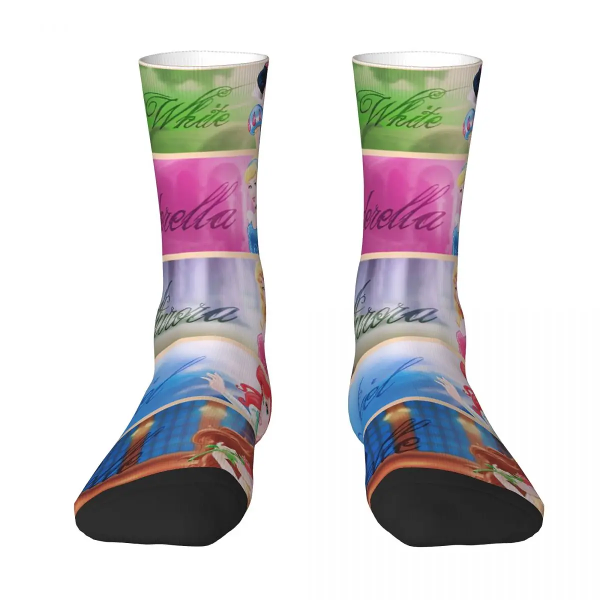 Calcetines de personajes de princesa medias de invierno gótico Unisex hombres calcetines medianos suaves diseño calcetines antideslizantes al aire libre