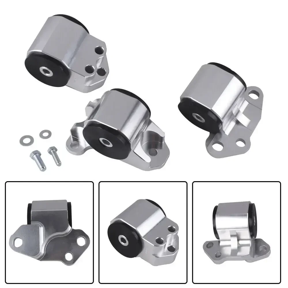 2/3 Hole Bolt Engine Swap Mounts Kit Car Retrofit Aluminum Motor Engine Mount For 92-01 Honda Civic Eg EH/DC D15 D16 B16 B17 B18