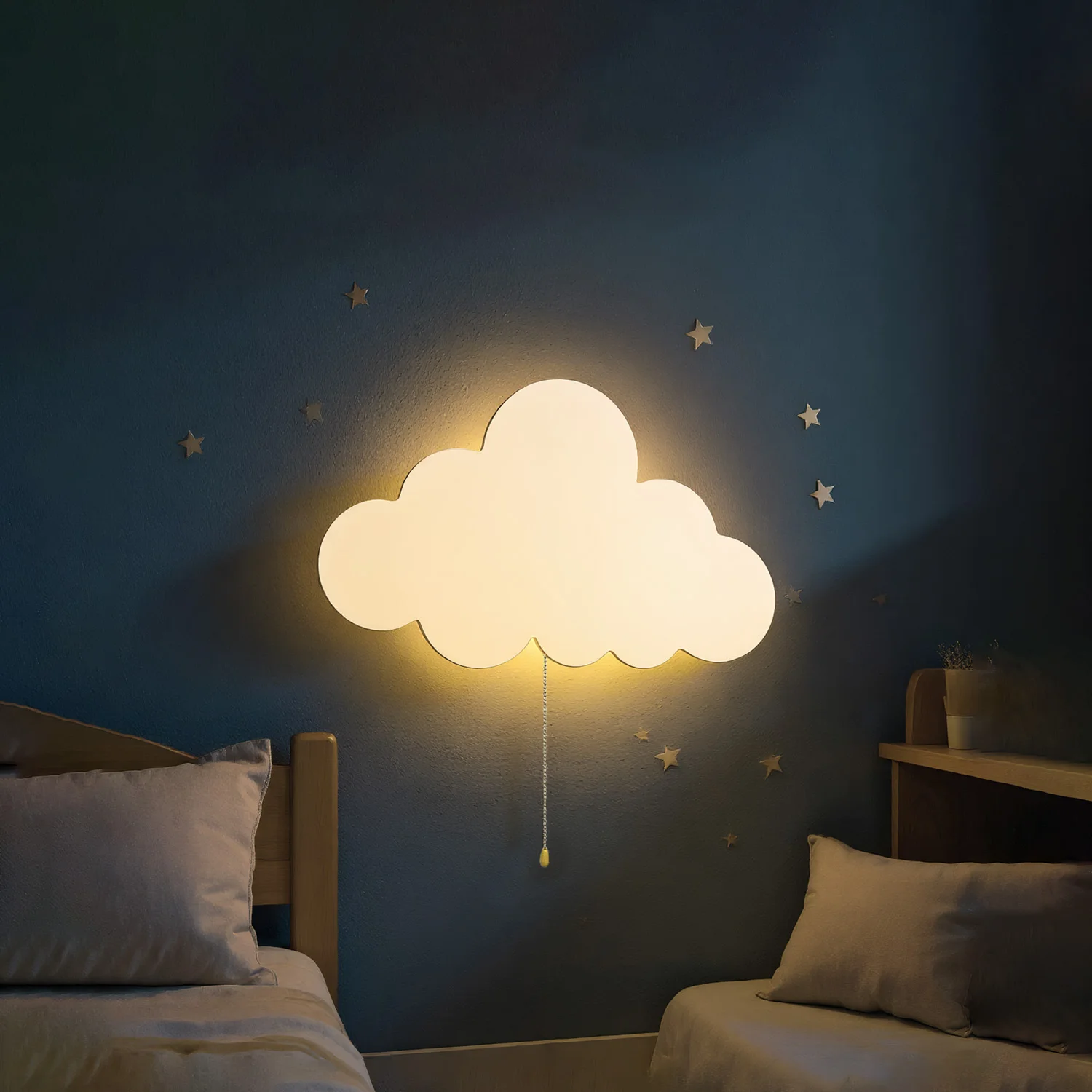 Luz de nube: lámparas de pared de nube flotantes para dormitorios y dormitorios infantiles | Luces nocturnas colgantes con pilas