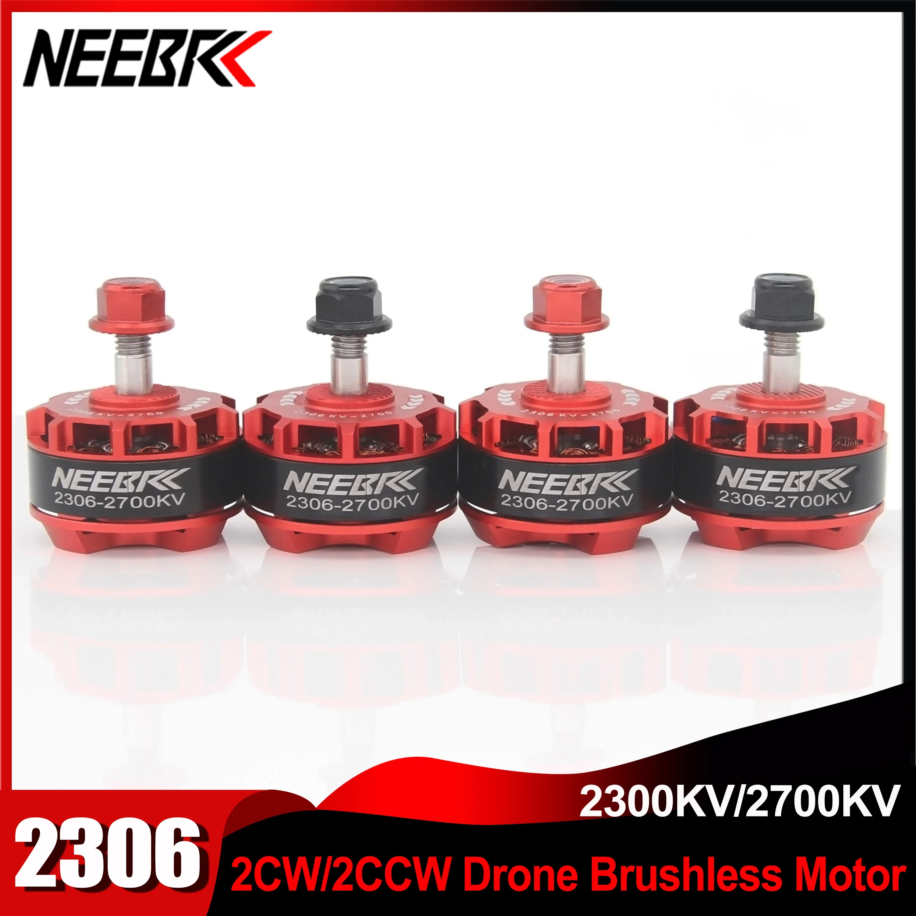 4PCS 2306 2700KV 2300KV Brushless Motor 2-4S CW CCW for RC Drone QAV250 Eachine Wizard X220 280 Airplane Quadcopter Multicopter