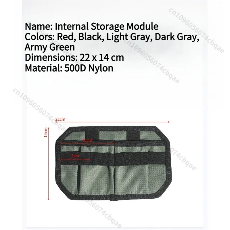 Hook and Loop Insert Modular Internal Organizer Pouch Tactical Multi‑Function Storage Panel for Gear Bag Interior Use