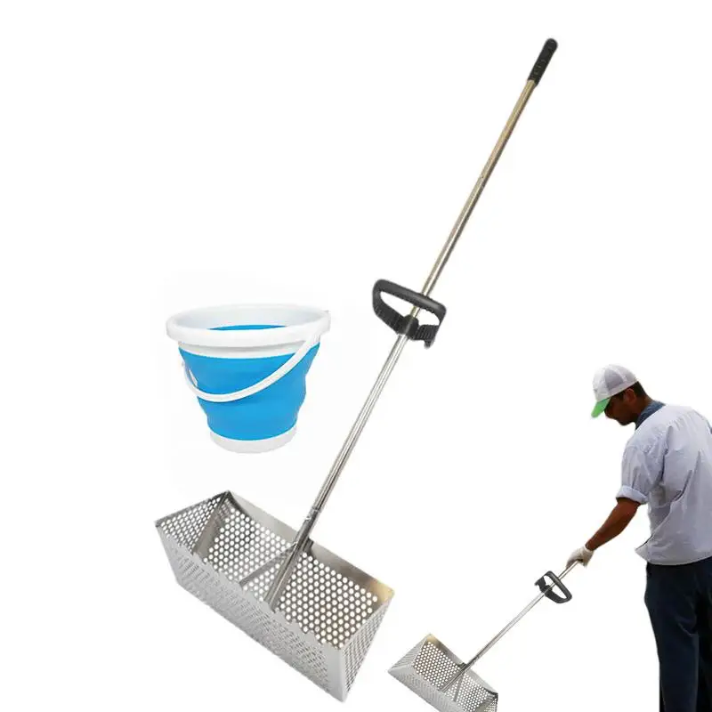 

Sand Sifter For Beach Sifting Shovel Beach Scoop Stainless Steel Beach Sifter Sand Scoop Beach Rake Shark Tooth Sifter