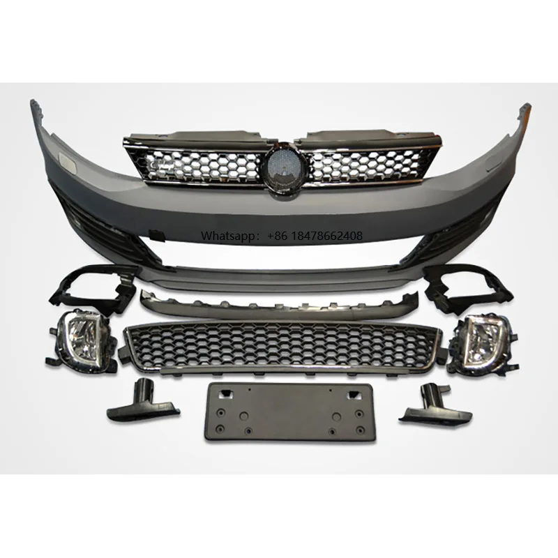

Suitable for 12-14 Sagitar Modified GLI Large Bumper Front Bumper Assembly, Rear air Deflector Grille