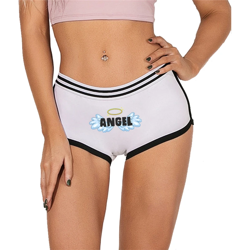 Devil Angel Matching Underwear for Couples Comfortable Lover Cotton Boxer Men Shorts Homme Lingerie Women\'s Sexy Panties