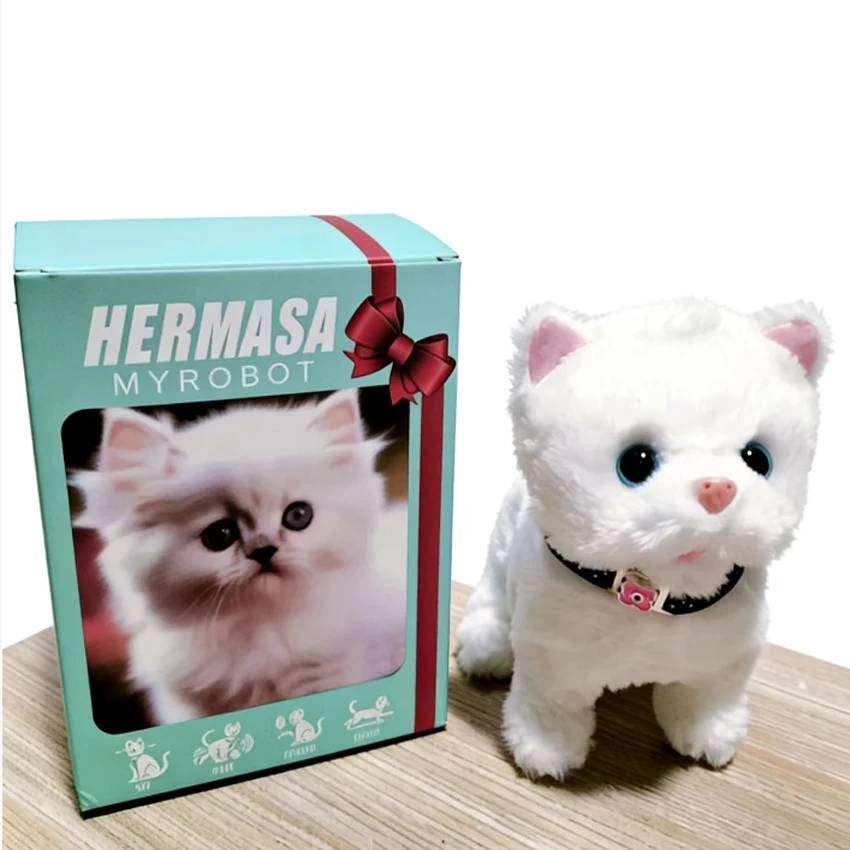 電動ぬいぐるみシミュレーション犬テディ子犬歩く音を出すうなずきをする電子ペットおもちゃクリスマスプレゼント新年プレゼント