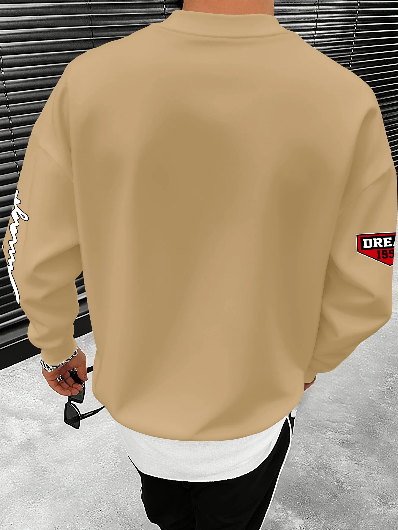 Herren Vintage Chicago 23 Varsity Graphic Crewneck Sweatshirt Retro Sportlicher Pullover, S-XXL – Detail 5