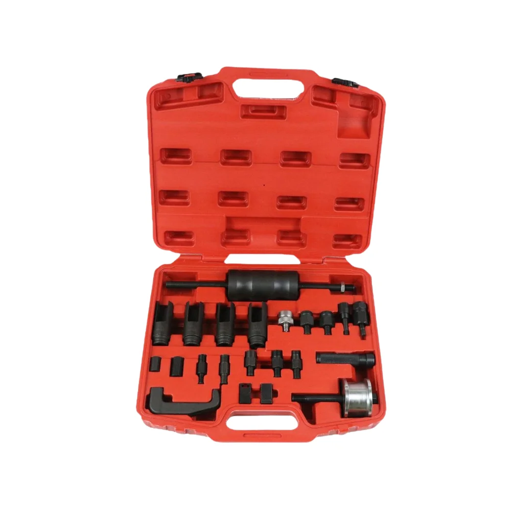 21-Piece Heavy Duty Diesel Injector Puller Kit Complete Removal Tool Set for Common Rail & Nozzle Repair