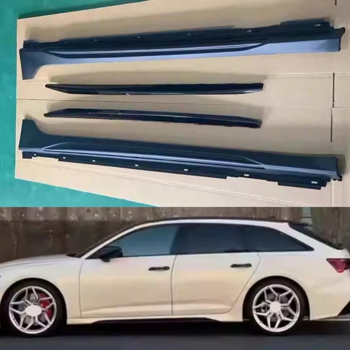 

Боковые юбки для Audi A6 Avant Allroad 2019 2020 2021 2022 2023 2024 2025 Автомобильный боковой комплект кузова автоаксессуары