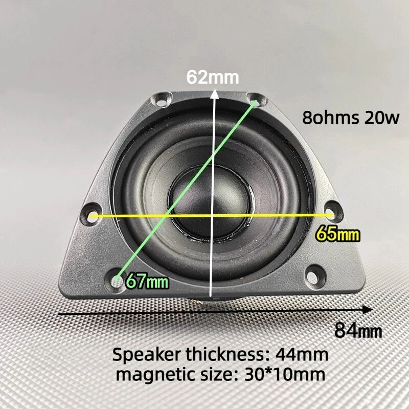 1PCS 2.5 Inch Original For WOW Audio Bluetooth Speaker JBL Full Range Driver 8 Ohm 20W Neodymium Magnet Replacement Woofer