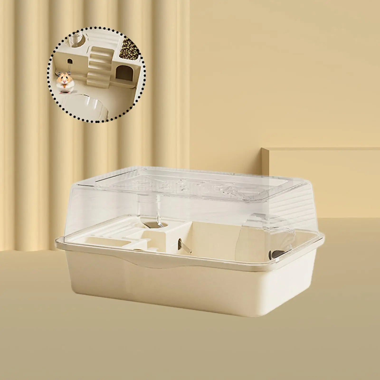 Hamster Cage Transparent Living Playing Area Exercise Playing House Villa for Bunny Small Animals Guinea Pigs Sugar Glider Rats view 3