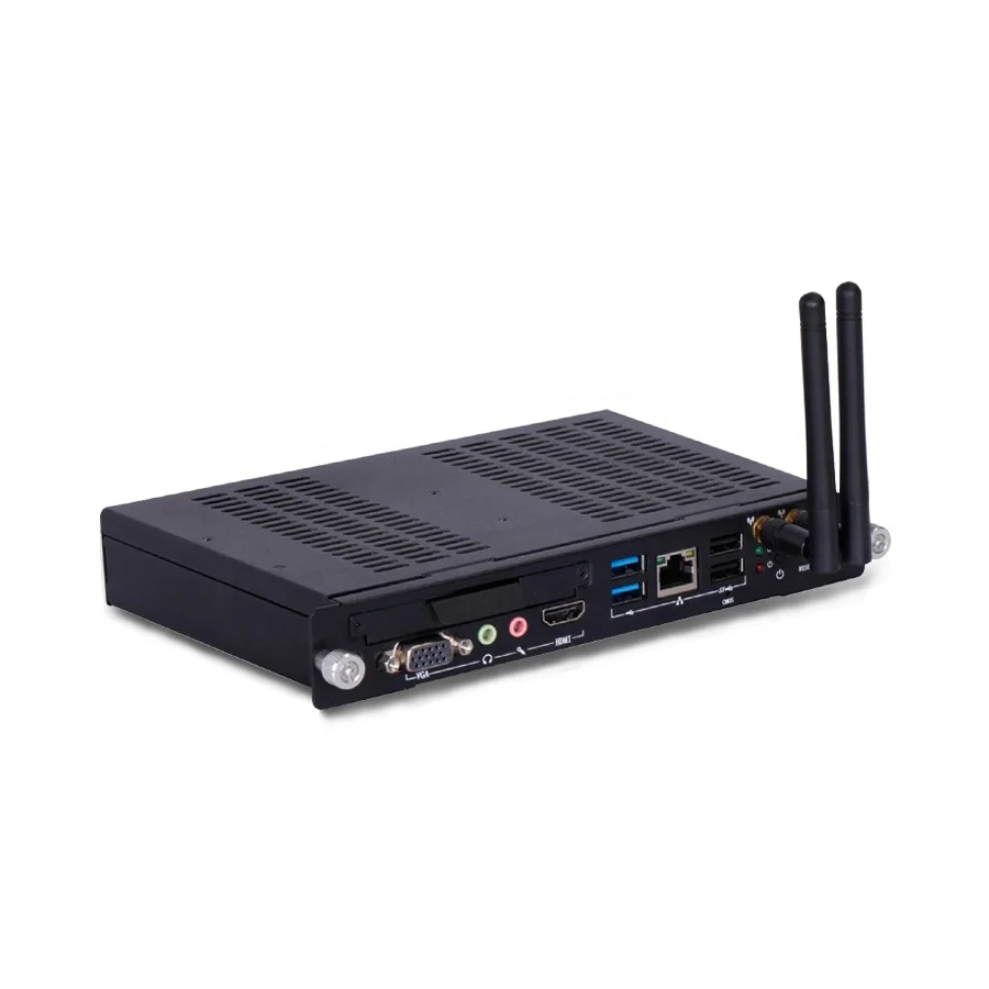 

Different System OS Fanless Rugged Industrial Computer 2 Ethernet Embedded OPS PC Channel WIFI Status SSD