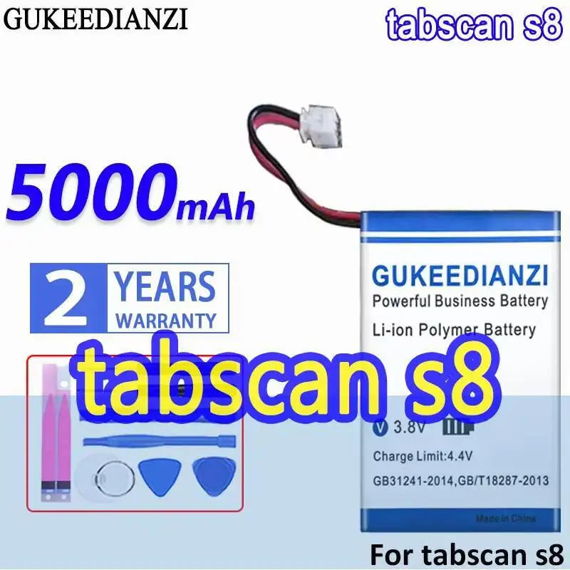 

Аккумулятор устройства сканирования штрих-кода, хорошая низкотемпературная производительность, 5000 мАч для прибытия Tabscan S8