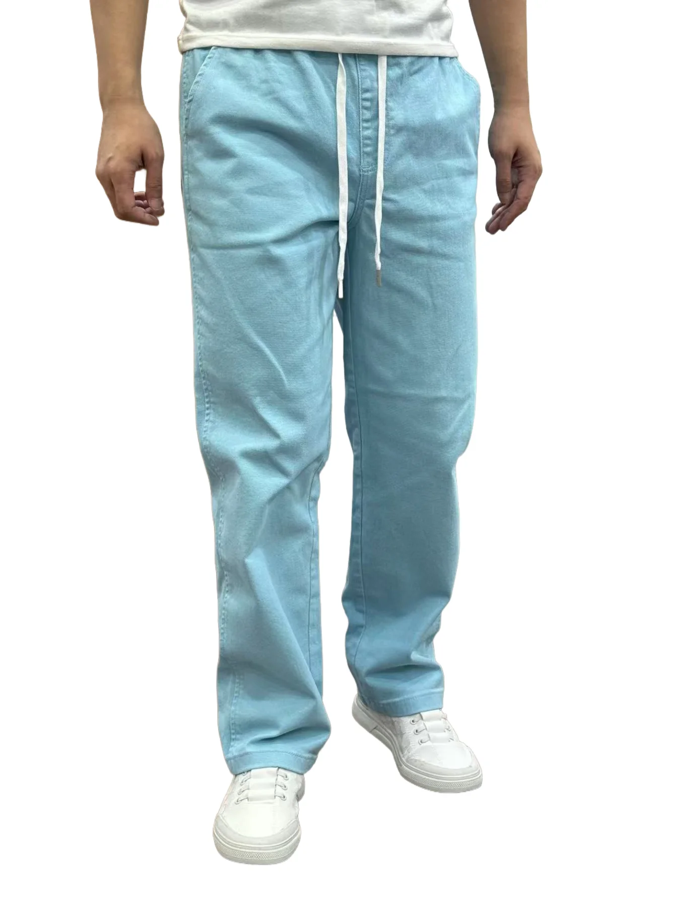 

KING JEANS Мужские джинсы Модные брюки с эластичным поясом Базовые стильные деловые классические брюки SKY BLUE Прямые брюки