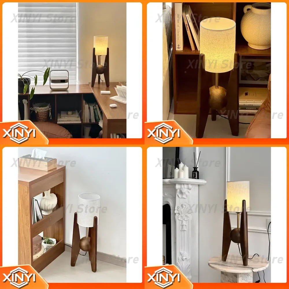 Wabi Sabi Wind Table Lamp for Bedroom Living Room Study Model Room Hotel Homestay Tea Room Art Decor Solid Wood Desk Lamp